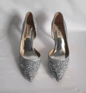 Zapato de noche Badgley Mischka Margarita Punta Bomba Brillo Tacón de aguja Talla 9 - Imagen 1 de 6