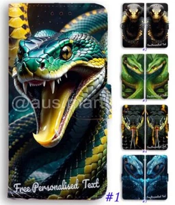 Cubierta de teléfono billetera de texto personalizada para Samsung Galaxy J8 J5 Pro Series - Snake - Imagen 1 de 11
