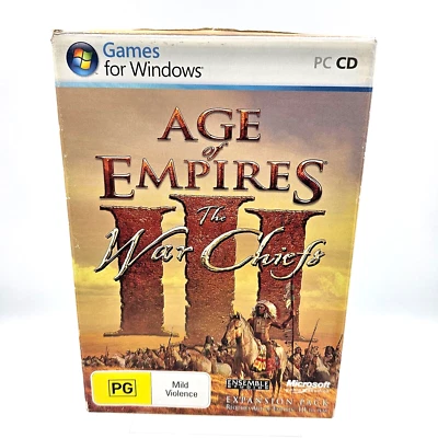 Age Of Empires 3 & The War Chiefs Expansion - PC Game Small box manuals included - Image 1 of 3