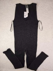 ¡NUEVO CON ETIQUETAS! Mono sin mangas FOREVER 21 grande para mujer negro sin costuras - Imagen 1 de 3
