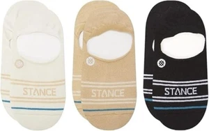 Stance Basic No Show Socks 3 Pack Casual Medium Men 6-8.5 Cream/Beige/Black - Picture 1 of 5