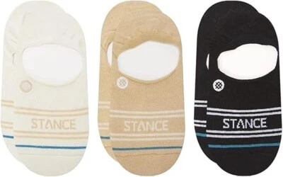 Paquete de 3 calcetines Stance Basic No Show informales medianos para hombre 6-8,5 crema/beige/negro Foto 1 de 4