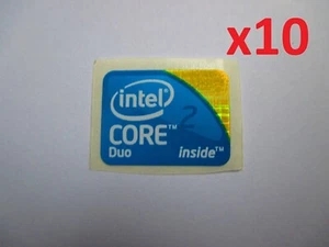 10x Intel Core 2 Duo Sticker Blue Piece Pcs Sticker Label New Logo New - Picture 1 of 7
