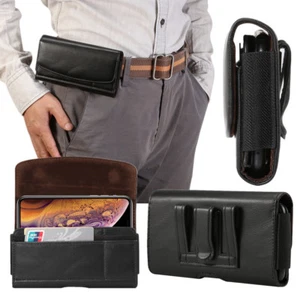 Universal Belt Pouch Clip Hip Loop Case for Mobile Phone Cover PU Leather Wallet - Picture 1 of 17