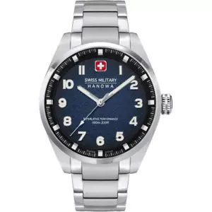 SWISS MILITARY HANOWA SMWGG0001504 MODELO GREYHOUND AZUL DE HOMBRE EN ACERO - Photo 1 sur 5