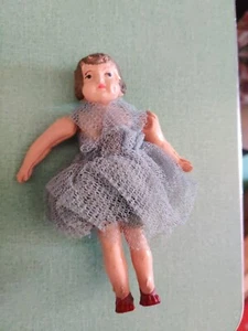 Bambola Mini In Celluloide Cm 13 Anni 40 - Foto 1 di 3