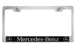 Chrome License Plate Frame For Mercedes-Benz - Picture 1 of 1