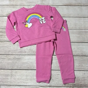 Children’s Place Toddler Girl 2 Piece “Love” Outfit Size 4T. NWT! Pink, Cozy - Picture 1 of 7