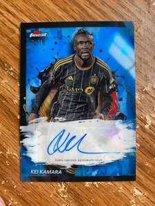 2024 Topps MLS Finest Kei Kamara Auto Blue Refractor 28/75 - Picture 1 of 2