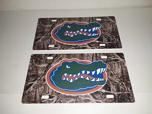 Florida Gators NCAA Camouflage Plastic License Plate ( Set of two ) - Picture 1 of 3