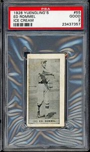 1928 Yuengling's Ice Cream Baseball #55 Ed Rommel PSA 2 - Picture 1 of 2