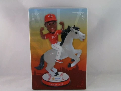 2019 Cincinnati Reds Yasiel Puig 'Wild Horse" Bobblehead! New In Box! Allstar Cover