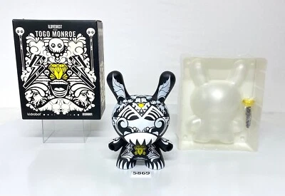 Kidrobot Togo Monroe 2010 Dunny 8” Black Ilovedust I Love Dust 1000 Ever Made! - Image 1 of 4