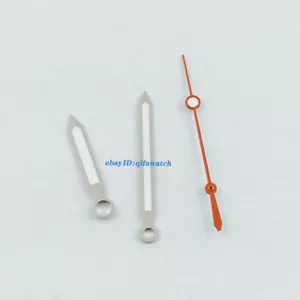 Sliver orange watch hands Fit Miyota 8205 8215 821A,DG2813,3804 Movement P880 - Picture 1 of 4
