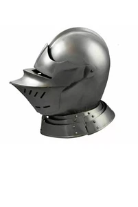 Réplica de casco de armadura europea medieval vintage - casco coleccionable calibre 18 de - Imagen 1 de 4