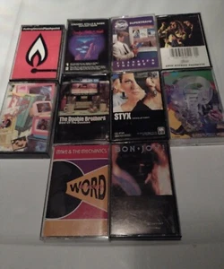 Classic Rock 10 Cassette Tape Lot-Rolling Stones,Styx, Cheap Trick,J.Geils Etc - Picture 1 of 4