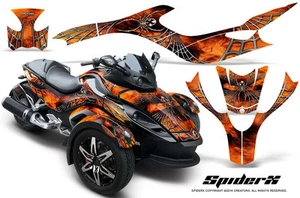 CAN-AM BRP SPYDER RS GS GRAPHICS KIT CREATORX DECALS SPIDERX ORANGE - Picture 1 of 1