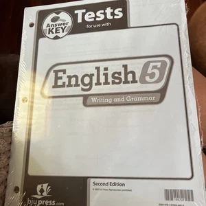 BJU Press English 5 Writing and Grammar TESTS Answer Key 2nd Ed - Picture 1 of 1