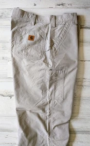 Pantalones de carpintero Carhartt para hombre 40x30 B151 color tostado original peto ajuste excelente  - Imagen 1 de 7