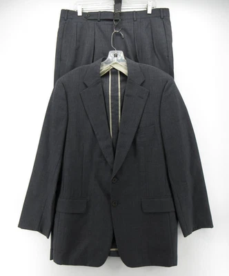 Paul Stuart Suit Men 42 Long Gray Wool 2-Piece Pants Glen Check Unstructured VGT - Image 1 of 4