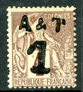 France Colonies 1888 Annam & Tonkin 1¢/4¢ Claret A & T Scott #2 Mint G162 - Picture 1 of 6