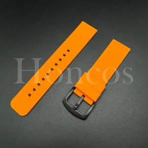 Correa de reloj de goma de silicona de liberación rápida de 10-22 mm para Michele Orange - Imagen 1 de 20