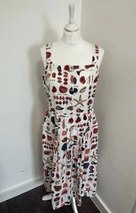 Vestido Seasalt para mujer talla UK 12 blanco patrón de concha algodón orgánico Valley Roam - Imagen 1 de 11