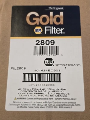 Filtro de aire NAPA 2809 genuino nuevo Foto 1 de 4
