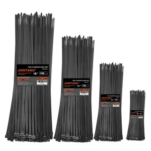 Zip Ties Assorted Size,8+12+14+18 Inch Double Sided Toothed,100 LBS Tensile S... - Picture 1 of 6