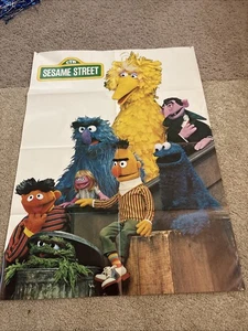 Vintage 1979 Sesamstraße 29x21 gefaltet ein Blatt The Count Big Bird Oscar + - Bild 1 von 15