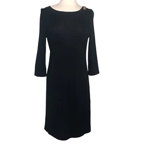 St John Collection Pulloverkleid 8 Little Black Kleid Strick *KLEINE LÖCHER LESEN** - Bild 1 von 19