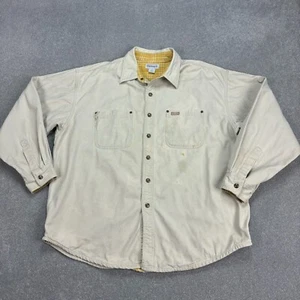 Carhartt Overshirt Adult Extra Large Brown Shacket Blanket Lined Utility Mens - Picture 1 of 12