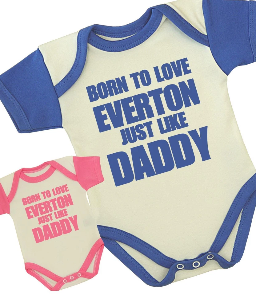 BabyPrem Ropa de bebé Born Love Eslogan Everton Diversión Niños Niña Body de una sola pieza
