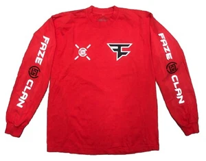 Camiseta FaZe Clan X Clot Collab Manga Larga S Roja Juegos Esports Hecha en EE. UU. NUEVA - Imagen 1 de 10