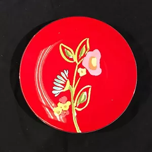 Lenox Rutherford Circle Red Floral Coupe Accent Plate ~2nd Quality~ - Picture 1 of 4