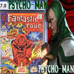1968 Fantastic Four #77 ๐ CGC 7.0 ๐ Silver Surfer & Psycho-Man Marvel Comic - Picture 1 of 3
