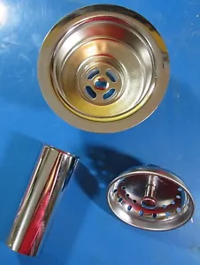 Orgill Sink Strainer Solid Brass Body Chrome Plated W/ 4" tailpiece #983-7519 - Picture 1 of 6