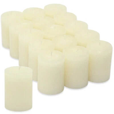 15 Stück Rustik Stumpenkerzen 80x58 mm Rustic Kerzen  2. Wahl - Elfenbein - Bild 1 von 4