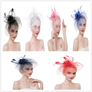 10x Damen großes Stirnband Clip Hut Fascinator Hochzeiten Damentag Rennen Royal - Bild 1 von 47