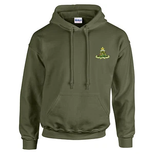 OFFICIAL Royal Artillery Embroidered Military Green Hoodie - Picture 1 of 2