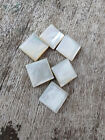 15 Pcs Natural Mother Of Pearl 10X10mm Square Both Side Flatback Loose Gemstone
