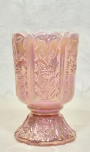 Fenton, Toothpick Holder, Pink Pearl Glass, Paneled Daisy Pattern, Iridescent. - Picture 1 of 7