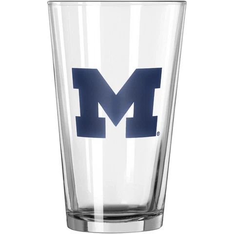 Michigan Wolverines 16oz. Team Wordmark Game Day Pint Glass Cover