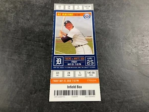 Talón de boleto Tigres 2018 25/05/18 vs White Sox ~ CUBIERTA: AL KALINE - Imagen 1 de 1