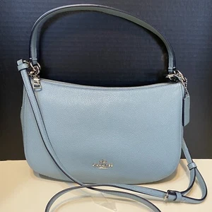 COACH 56819 Chelsea Crossbody Bag CLOUD blue Pebble Leather NEW $225 - Picture 1 of 9