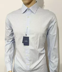 New Hackett London Mens Shirt White Blue Mini Check 17.5 , 17 , 16.5 , 16 RP£115 - Picture 1 of 10
