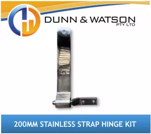 200mm Stainless Steel Side Board Hinge Kit (Strap Gudgeon Nylon Bush) Utes - Picture 1 of 1