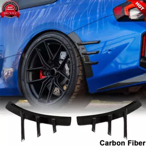 For BMW M2 G87 2022UP REAL CARBON FIBER Rear Bumper Splitters Side Canard Fins - Foto 1 di 12