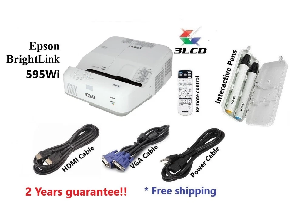 Epson Brightlink 595wi Ultra-Short Throw Projector with pens- 2 Yrs guarantee - Image 1 of 4