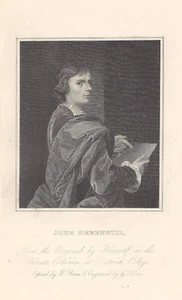 Grabado de Johm Greenhill de "Anécdotas de la pintura en Inglaterra..." - Imagen 1 de 1